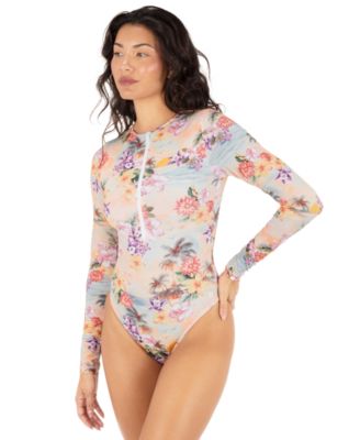 Hurley Women's Scenic Sunset Zip-Front Moderate One-Piece Surf