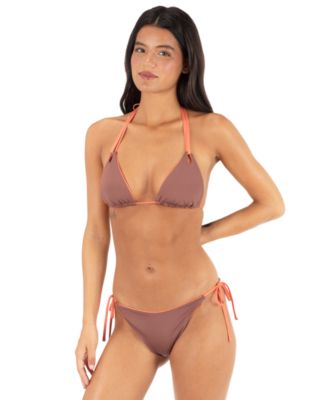 Women's Reversible Solid Tri Bikini Top