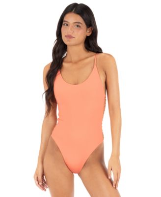 Women's Solid Cutout One-Piece Swimsuit