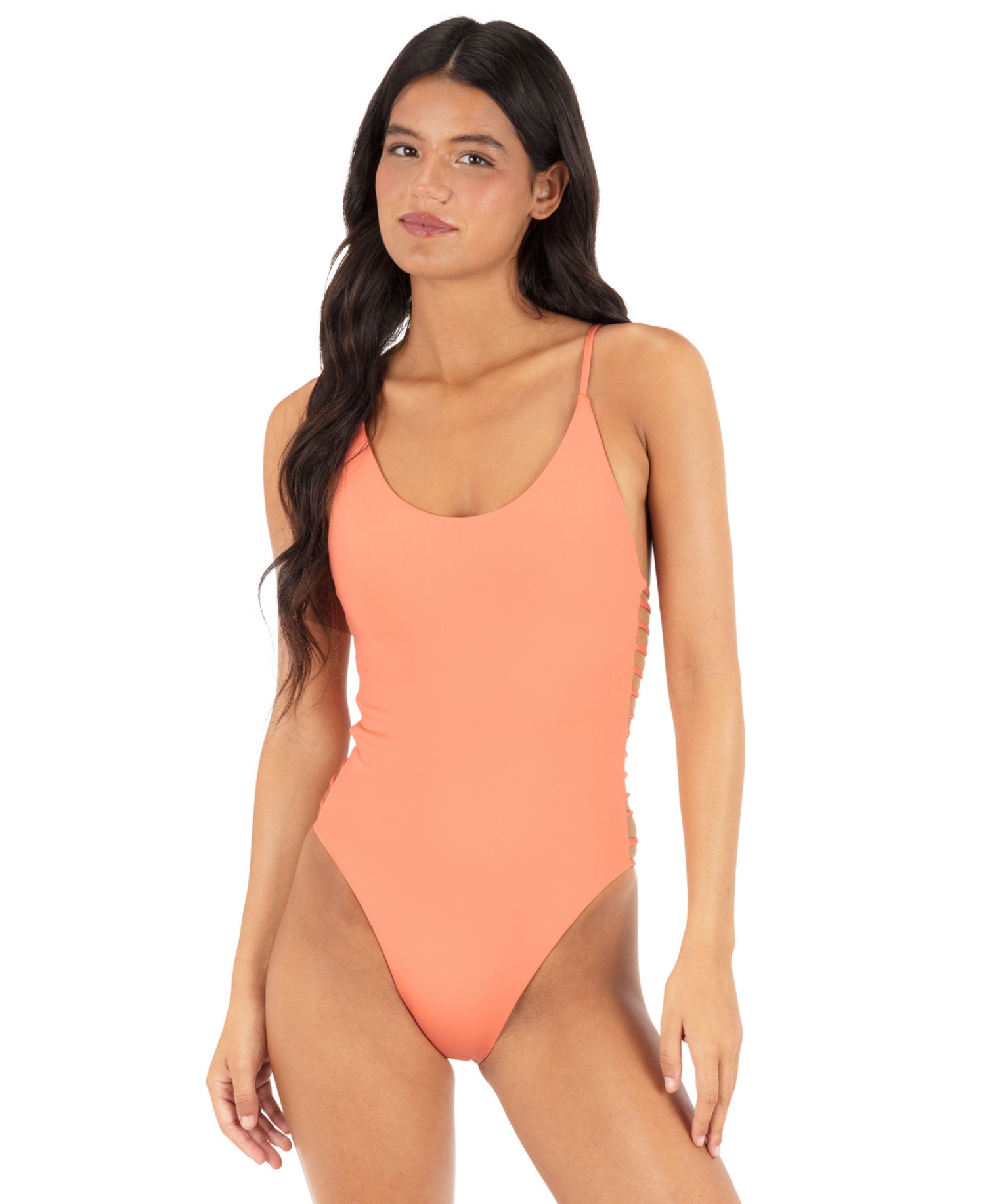 Women's Solid Cutout One-Piece Swimsuit