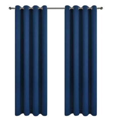 2 Piece For Extra Long Windows Grommet Top Blackout Curtain Panels - 95 in. Long