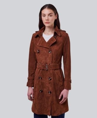 Women's Leather Trench Coat