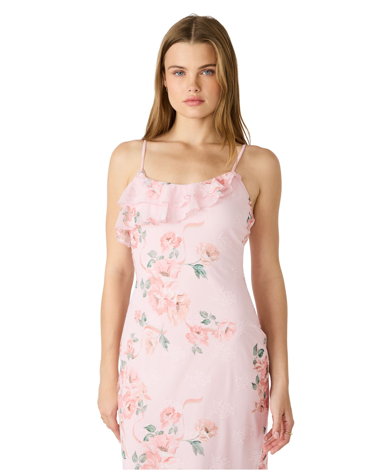 Women's Juliany Floral Printed Mesh Dress