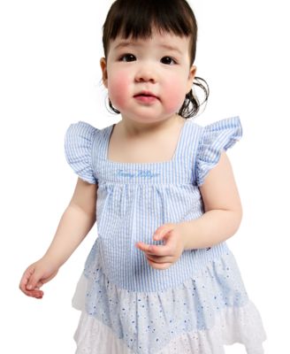 Baby Girls' Eyelet Dress & Bloomers, 2-Piece Set
