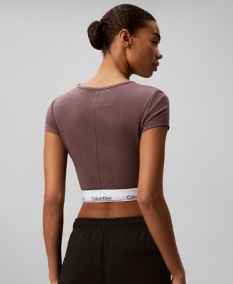 Women's Modern Short-Sleeve Cropped T-Shirt