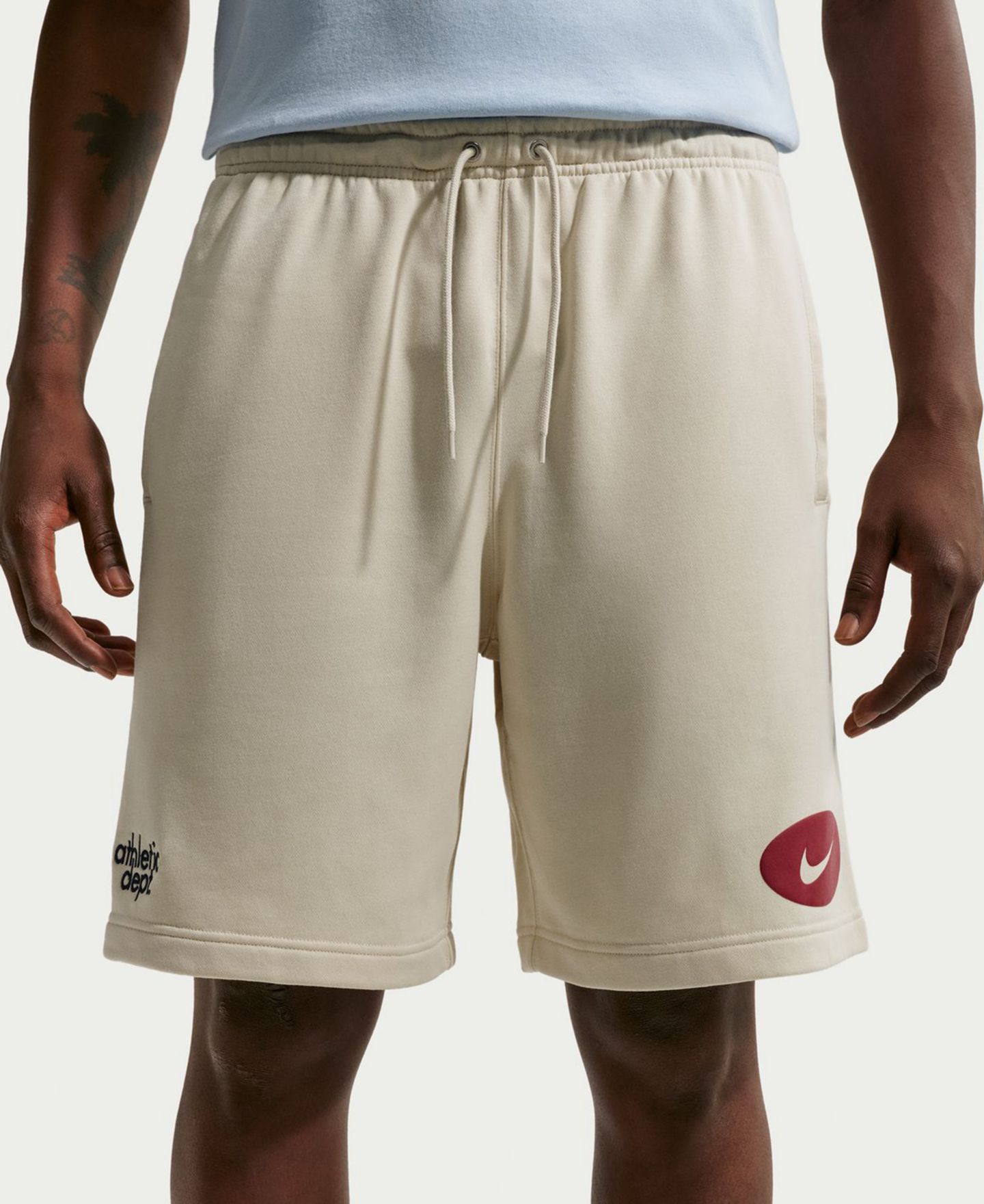 Мужские шорты Nike Sportswear Club French Terry Standard-Fit, цвет: Хаки / Обсидиановый — фото 1
