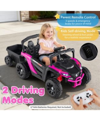 12V Electric Ride On Tractor with Parent Remote for Kids