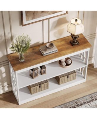 41.34" 3 Tier Console Table, Narrow Entryway & Sofa Table for Living Room