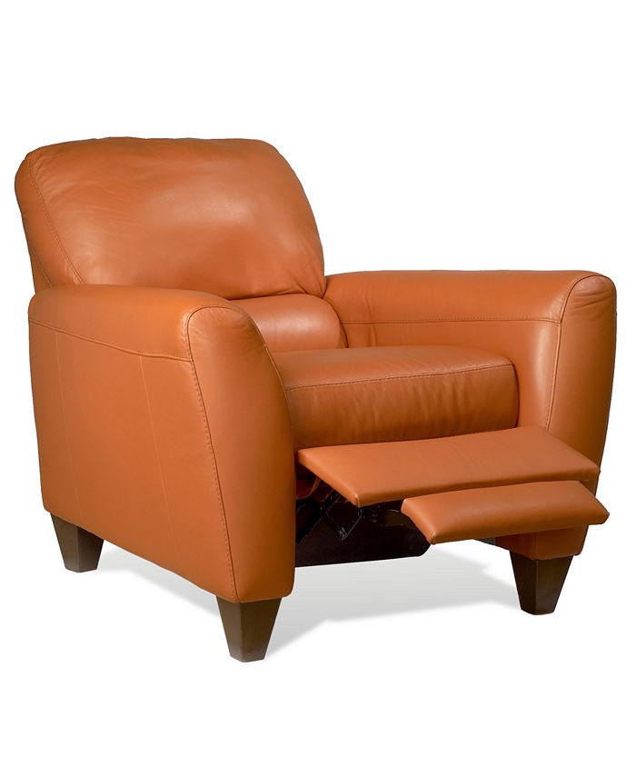 Furniture Almafi Leather Pushback, Leather Chairs Macys