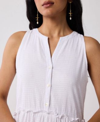 Women's Embroidered Sleeveless Maxi Dress