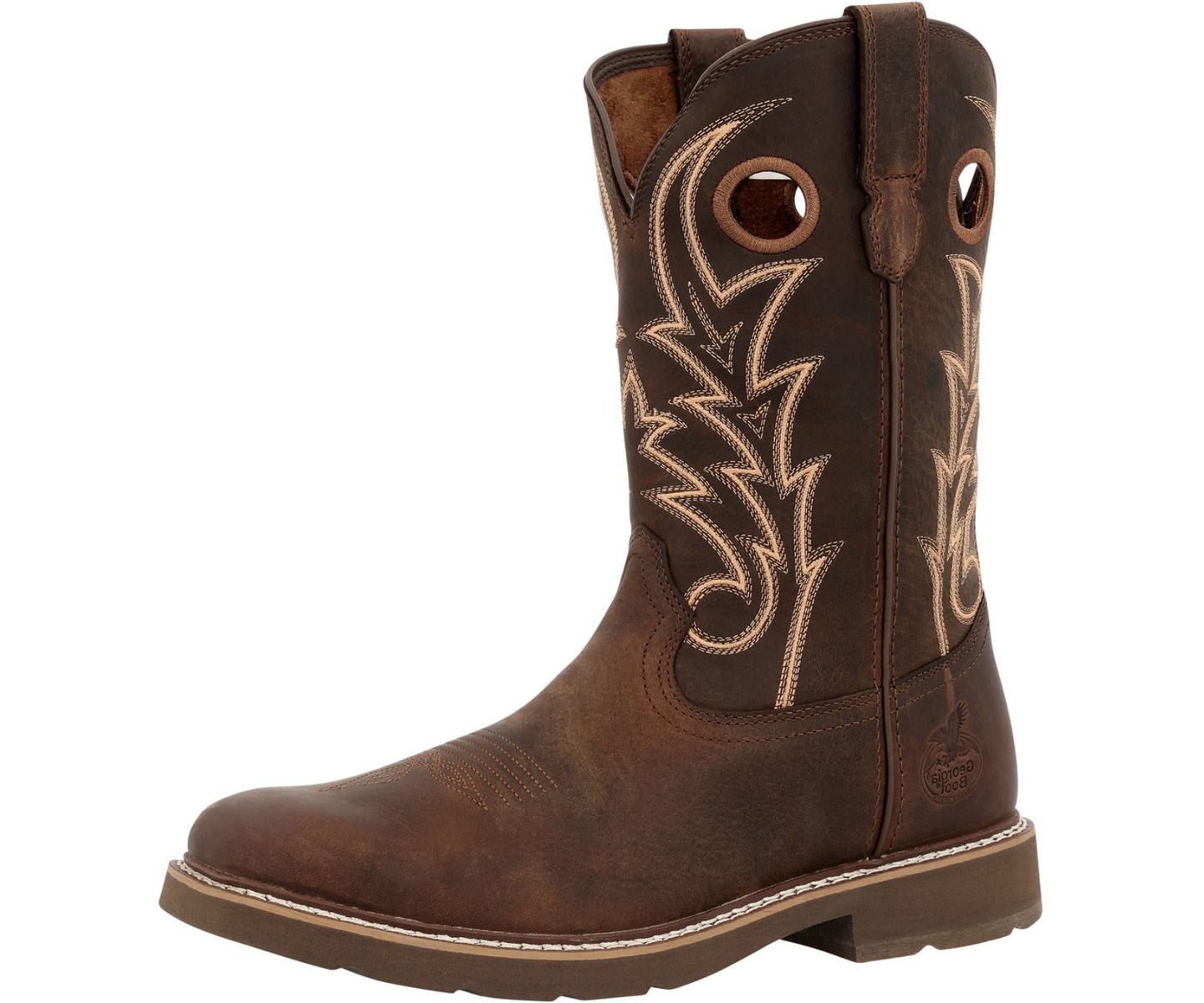 Мужские ботинки GEORGIA BOOT Core 37 11" Steel Toe Western Pull-On Work Boot, цвет: Коричневый — фото 7