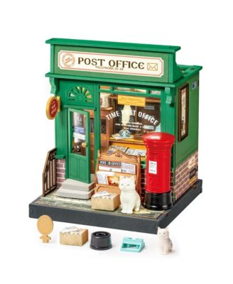 Dollhouses, DIY Miniature Dollhouse with Post Office Theme, Bookshelf Decoration Birthday Gifts for Adult Kids