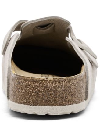 Men's Boston Soft Footbed Suede Leather Clogs from Finish Line