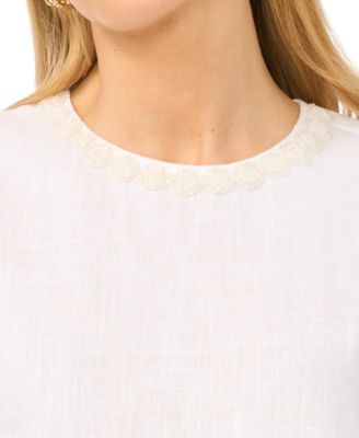 Women's Sleeveless Crewneck Blouse