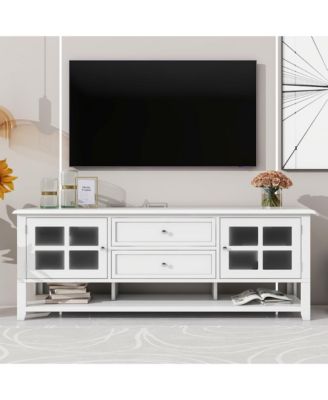 Modern TV Stand for TV Up to 60 Inch Media Console TV Cabinet Entertainment Center with Storage Cabinets Drawers