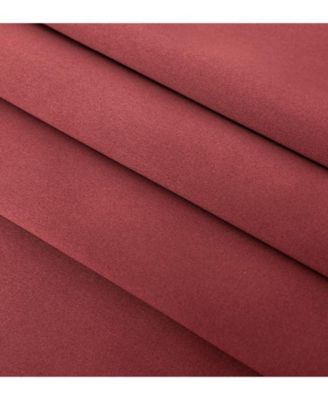 Burgundy Red 2 Piece Grommet Top Blackout Curtain Panels For Extra Long Windows