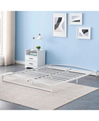 6inch Low Profile Queen Bed Frame Heavy Duty Metal Platform Steel Slats No Box Spring Noise-Free Easy Assembly