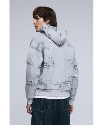 Men's Hooded lettering sweatshirt