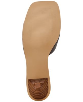 Women's Seless Criss-Cross Wood Heel Dress Sandals