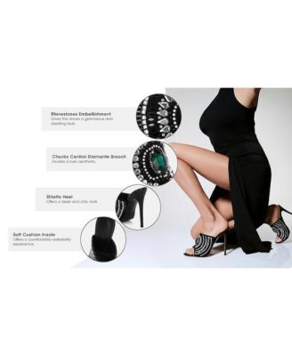 Women's Boska Metallic Slip On Stiletto Heels