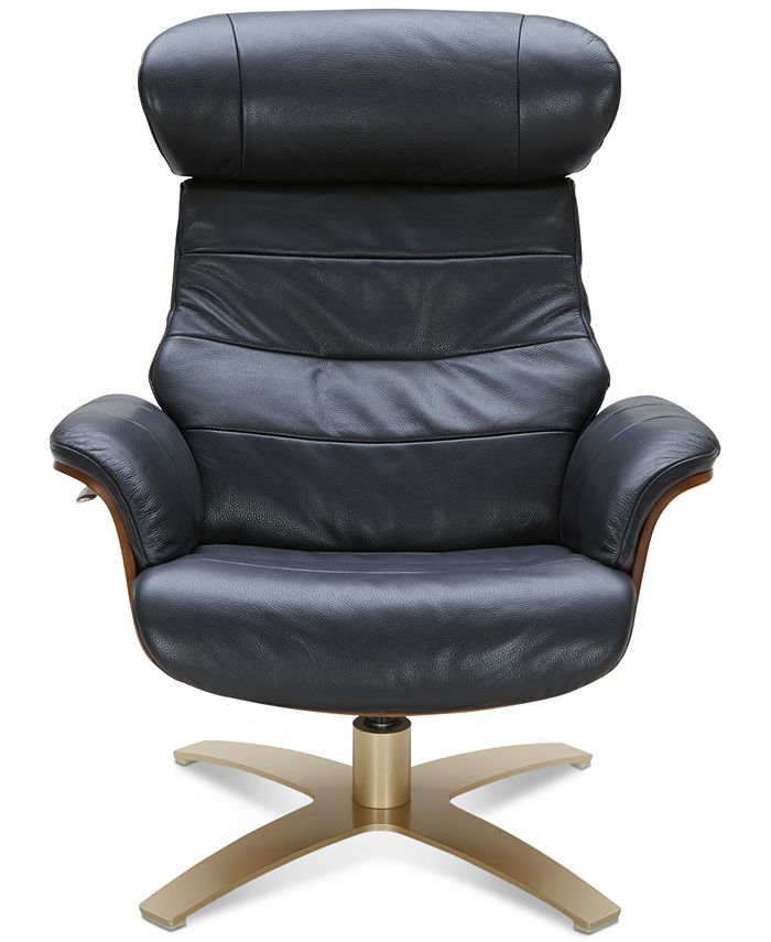 Furniture Annaldo Leather Swivel Chair Macy's