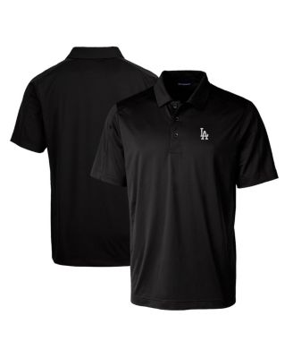 Men's Black Los Angeles Dodgers Prospect Textured Stretch Polo Shirt