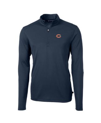 Men's Navy Chicago Bears Big & Tall Virtue Eco Pique Quarter-Zip