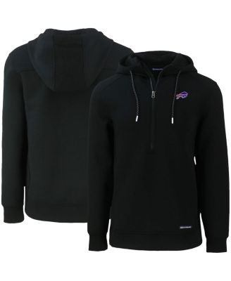 Men's Black Buffalo Bills Primary Mark Roam Eco Half-Zip Pullover Hoodie