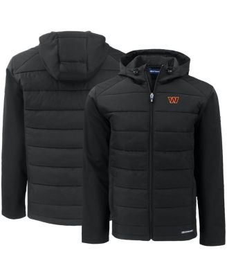 Men's Black Washington Commanders Evoke PrimaLoft Hybrid Eco Softshell Full-Zip Hooded Jacket
