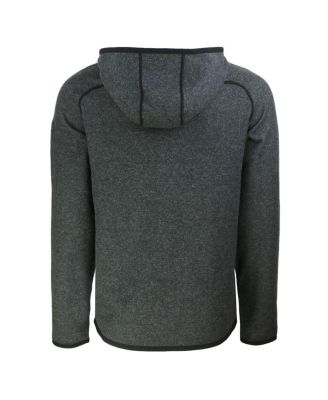 Men's Heather Charcoal San Francisco 49ers Throwback Mainsail Sweater-Knit Full-Zip Hoodie