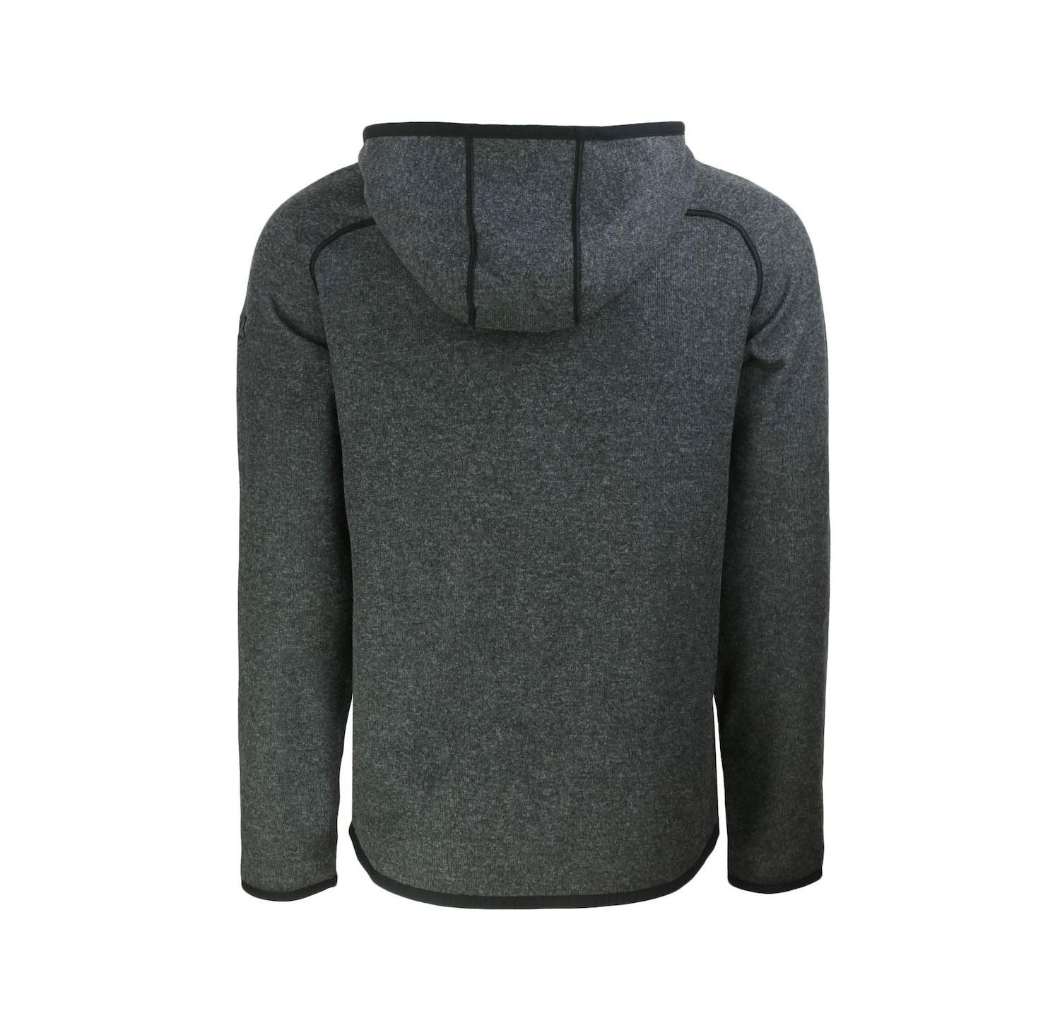Men's Heather Charcoal San Francisco 49ers Throwback Mainsail Sweater-Knit Full-Zip Hoodie