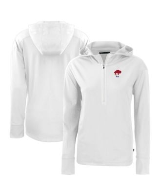 Women's White Buffalo Bills Throwback Daybreak Eco Half-Zip Hoodie