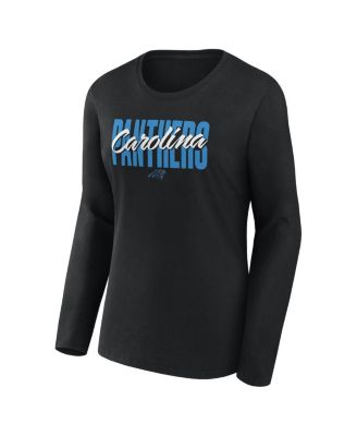 Women's Black Carolina Panthers Grip Long Sleeve T-Shirt