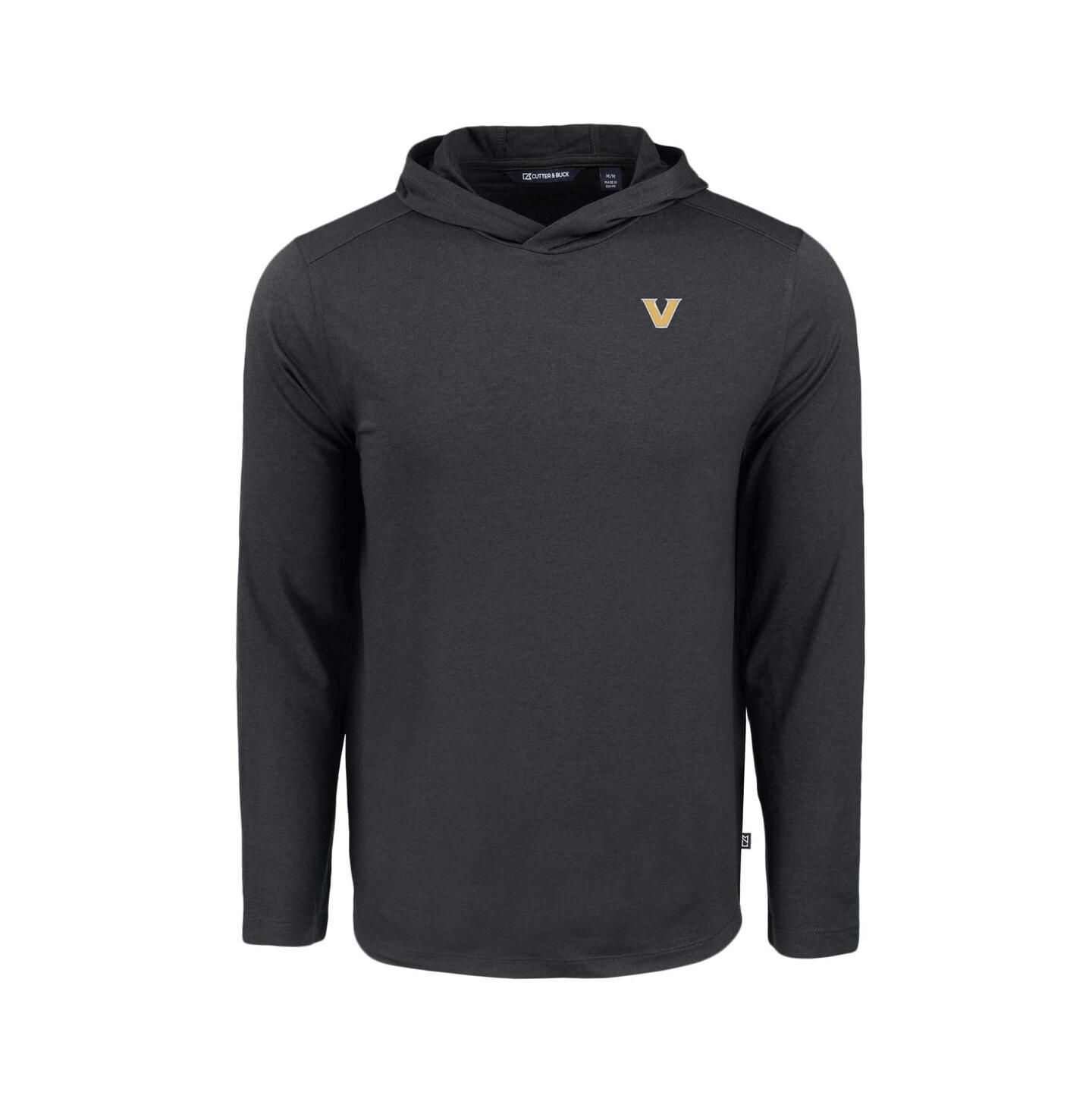 Мужское худи Cutter & Buck Black Vanderbilt Commodores Coastline Epic Comfort Eco Long Sleeve — фото 2