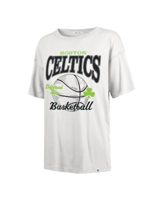 47 Brand Women's White Boston Celtics City Edition Down Court Sadie T-Shirt