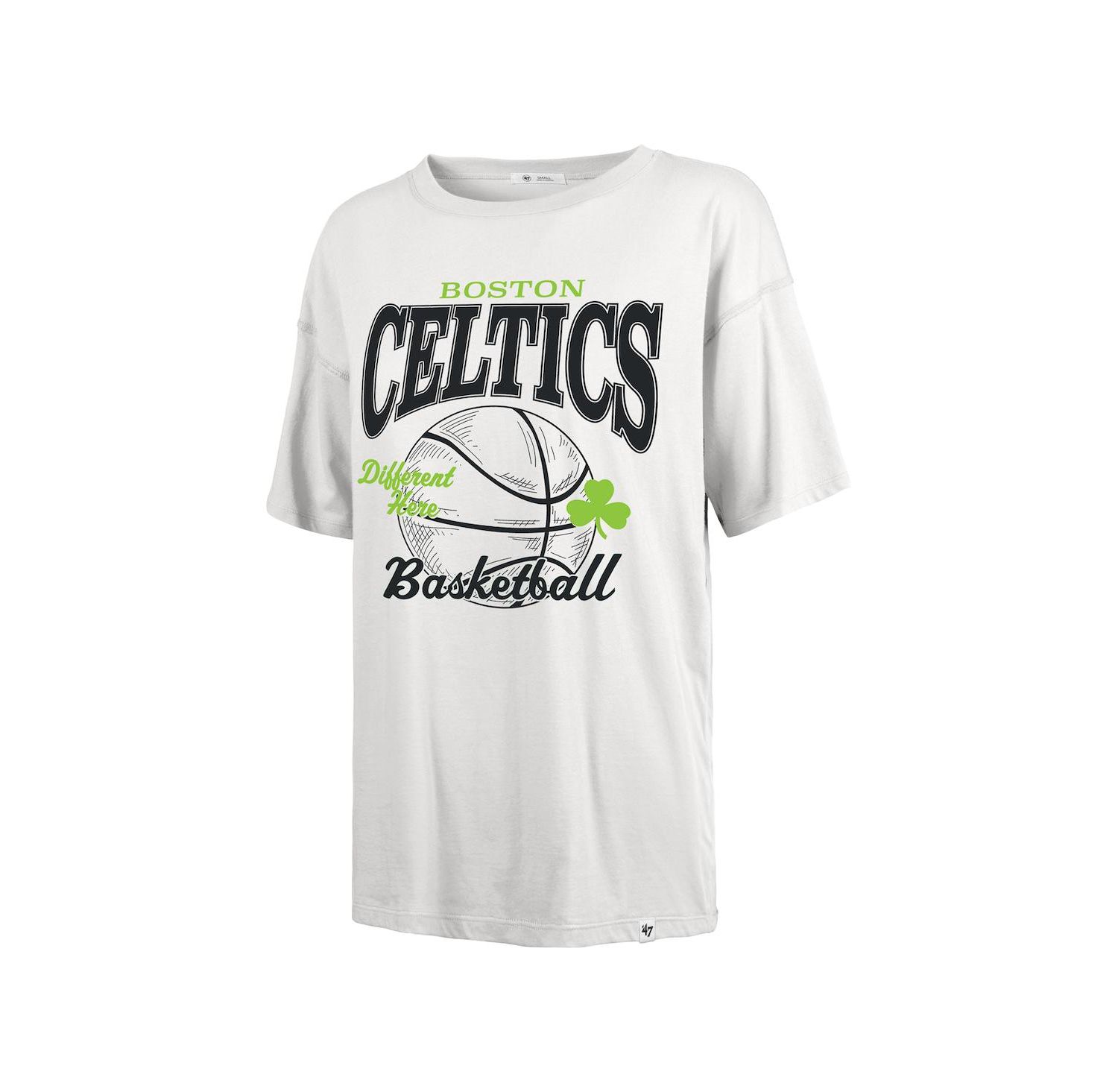 47 Brand Women's White Boston Celtics City Edition Down Court Sadie T-Shirt