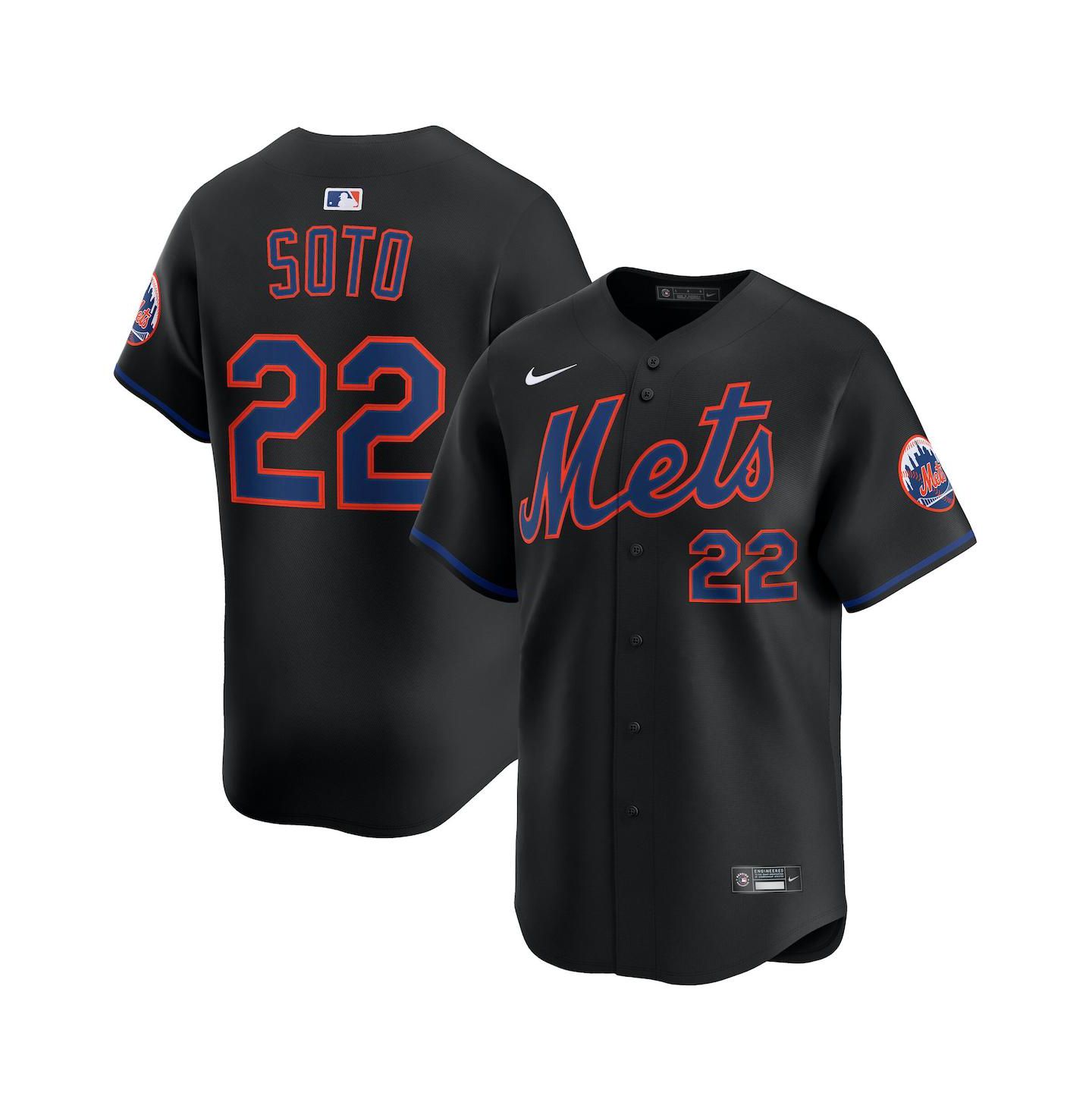 Мужской топ Nike Juan Soto Black New York Mets Alternate Limited Player Jersey — фото 1