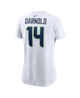 Women's Sam Darnold White Seattle Seahawks Player Name & Number T-Shirt