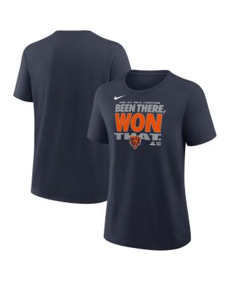 Women's Navy Chicago Bears 2025 NFC North Division Champions Locker Room Trophy Collection T-Shirt