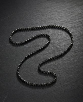 Men's Black Plated 22" Stainless Steel Rolo Chain Necklace