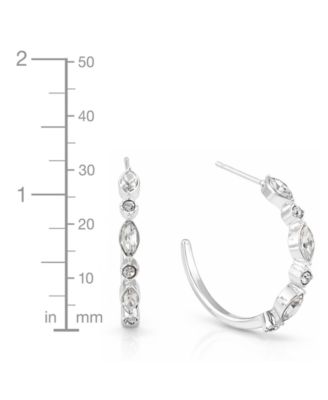 Crystal C Hoop Earrings