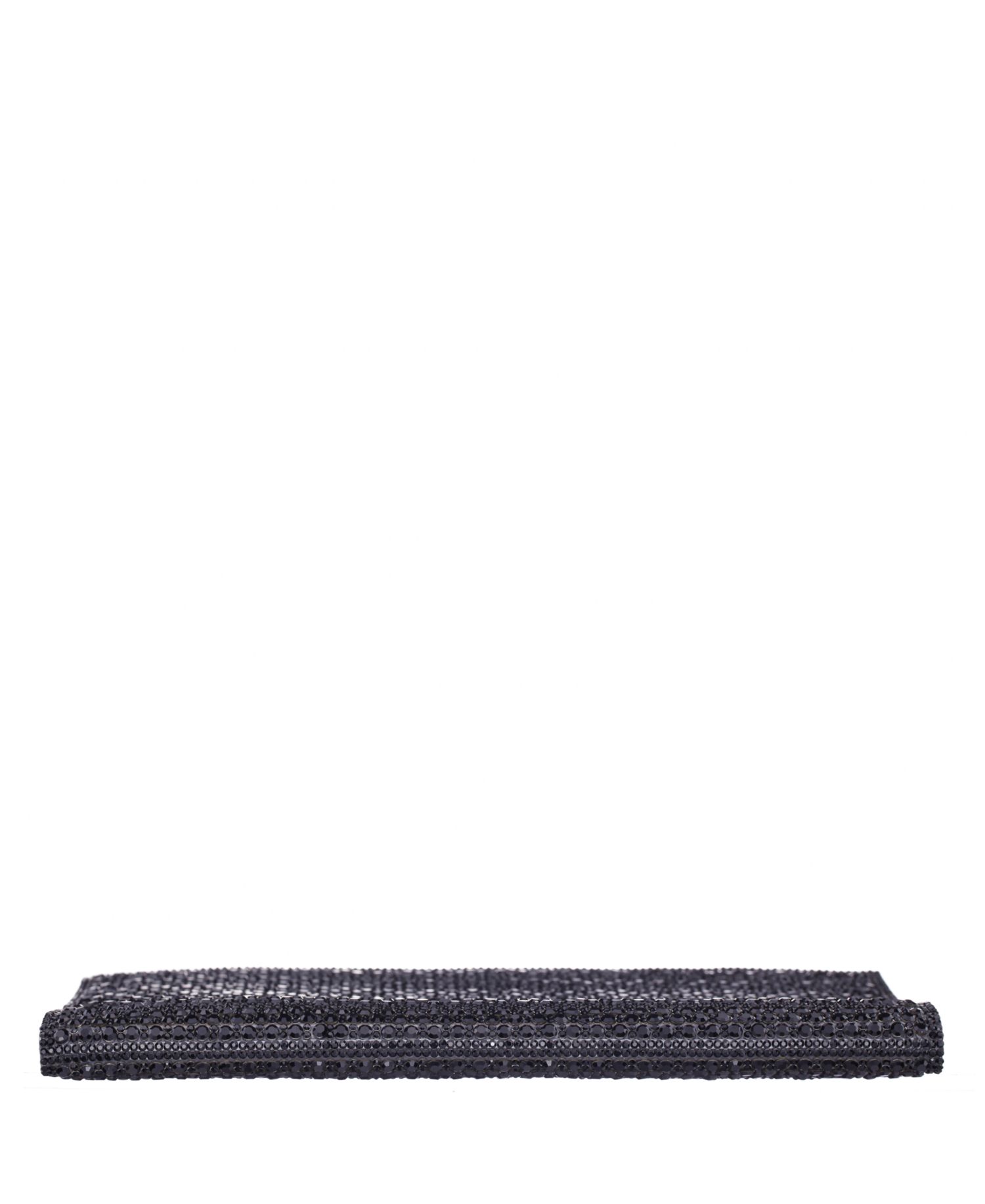 Crystal Embellished Flap Slim Magnetic Snap Clutch