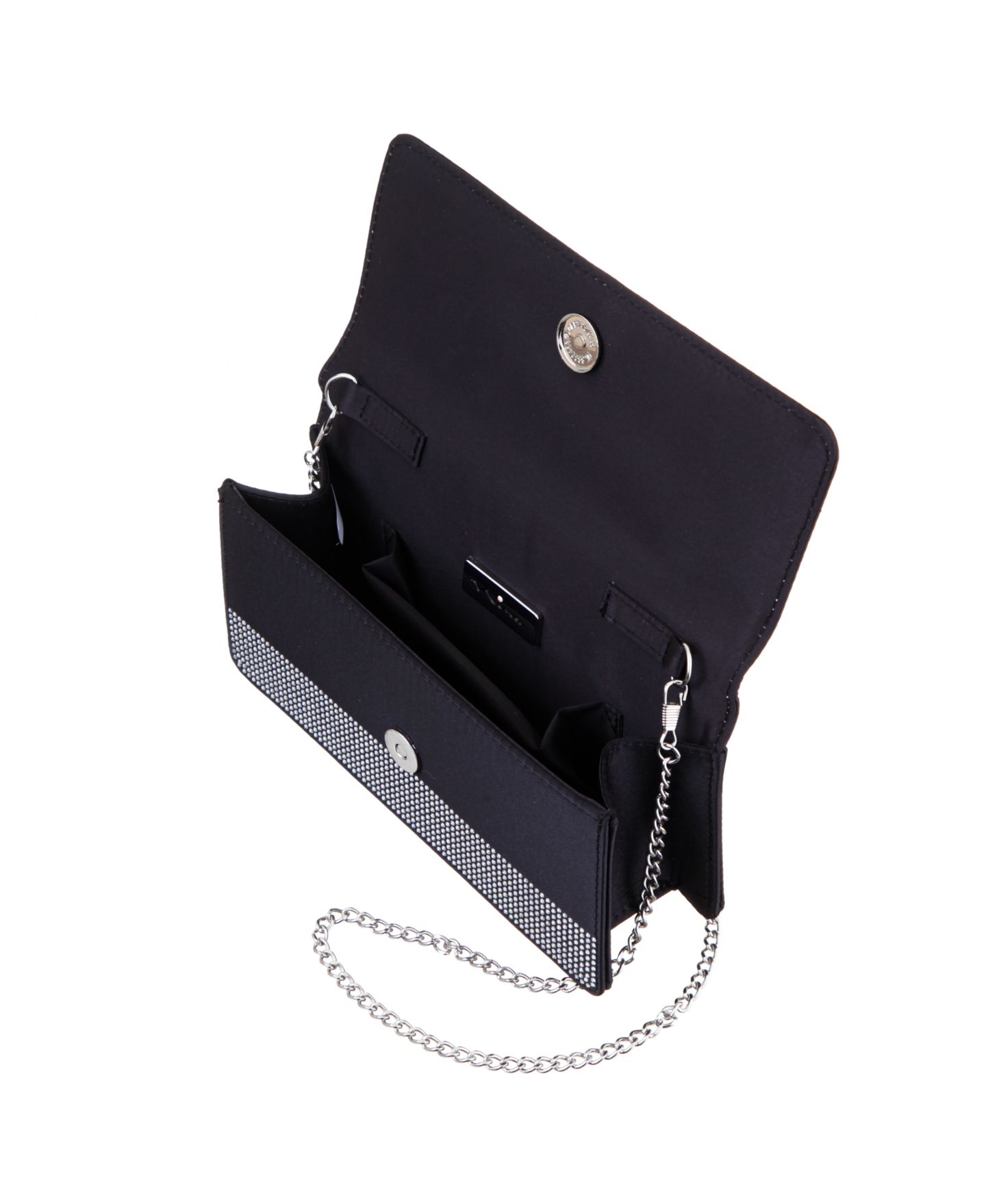 Женская сумка Nina Elongated Crystal Magnetic Snap Satchel, цвет: Чёрный — фото 3