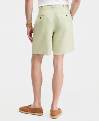 Men's Linen Pleated Shorts