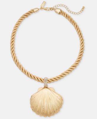 Shell Pendant Necklace, 17" + 3" extender