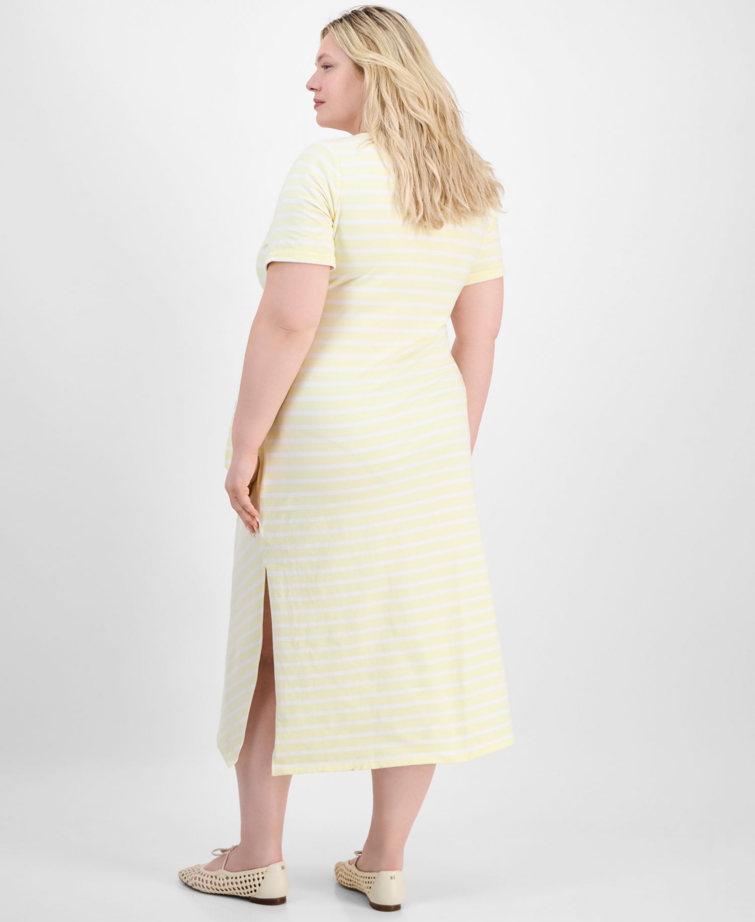 Trendy Plus Size Primavera Tie-Waist Dress