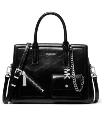 MICHAEL Laila Medium Center Zip Satchel Handbag