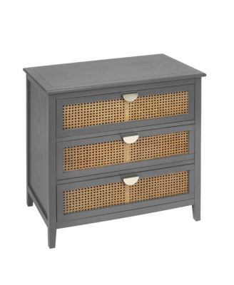 3-Drawer Rattan Cabinet