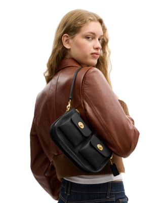 Waverly Small Leather Twin Turnlock Shoulder Bag