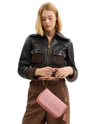 Plaza Small Signature Canvas Slim Shoulder Bag